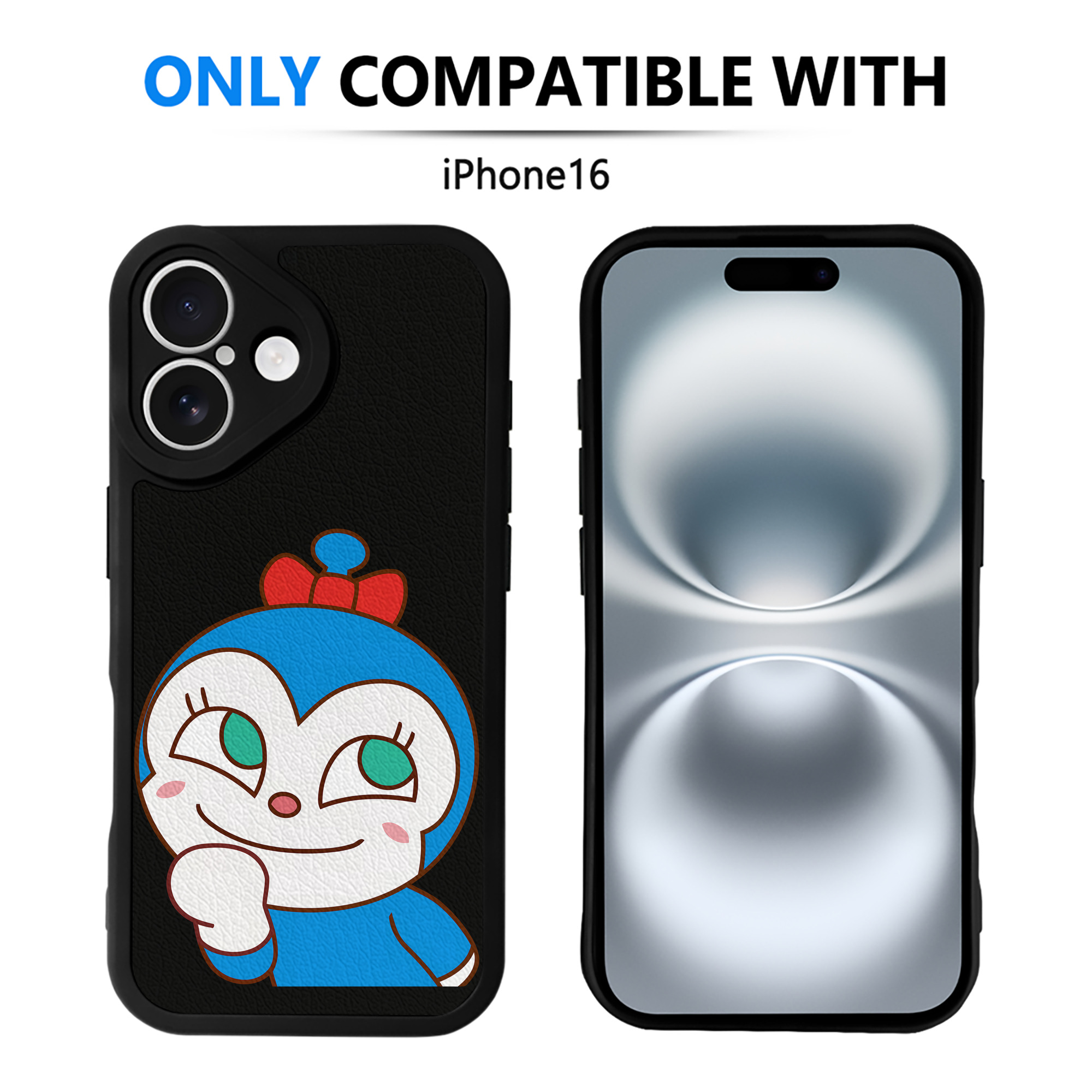 （画像用） アンパンマン Anpanman 【iPhone 16シリーズ対応】シリコンスマホケース（レザー調） 材質：シリコン
